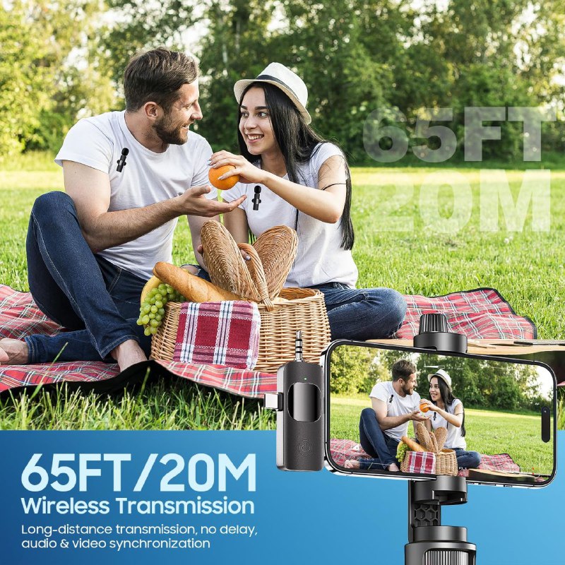 MICROFONO INALAMBRICO CON ALCANCE DE 20MTS, OFRECE RECEPCION Y TRANSMISION CLARA, CON SONIDO DE GRABACION LIMPIO Y PROFESIONALWIRELESS LAVALIER MICROPHONE