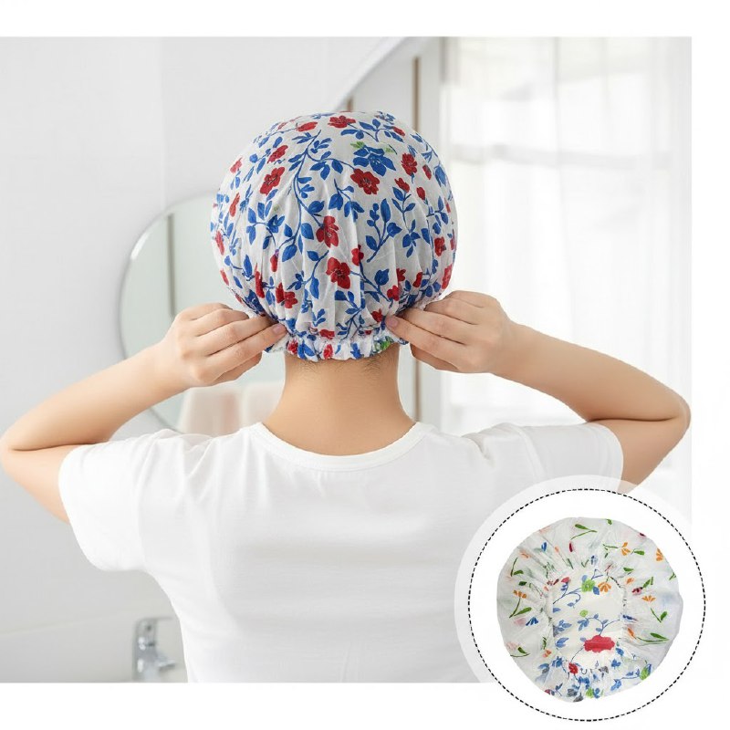 GORRO DE BAÑO DESECHABLE IMPERMEABLE Y VERSATIL TALLA UNICA EVOK 12 PIEZAS 4 ESTILOS