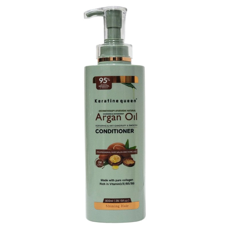 ACONDICIONADOR PARA EL CABELLO DE ACEITE DE ARGAN MARROQUI HIDRATANTE 800ML, OFRECE HIDRATACION PROFUNDA Y NUTRICION QUE MANTIENE EL PELO SUAVE Y SANO KERATINE QUEEN