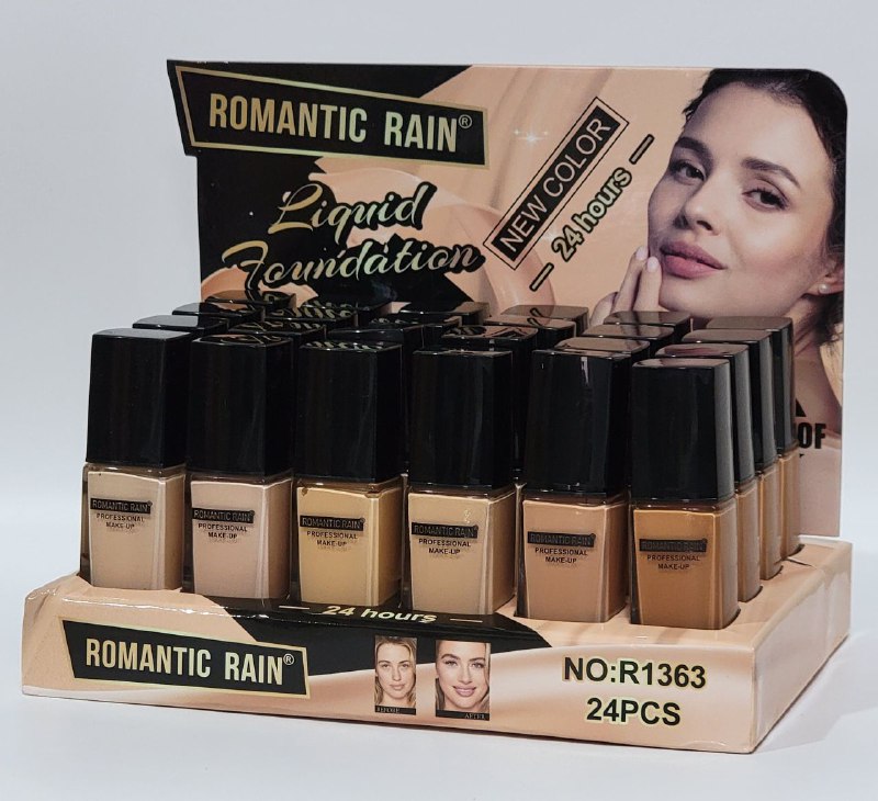 BASE LIQUIDA DUPE MAYBELLINE FIT ME  MAQUILLAJE LUZ NATURAL PARA TODO TIPO DE PIEL LARGA DURACION DE 24H, RESISTENTE AL AGUA, 6 TONOS ROMANTIC RAIN 40ML