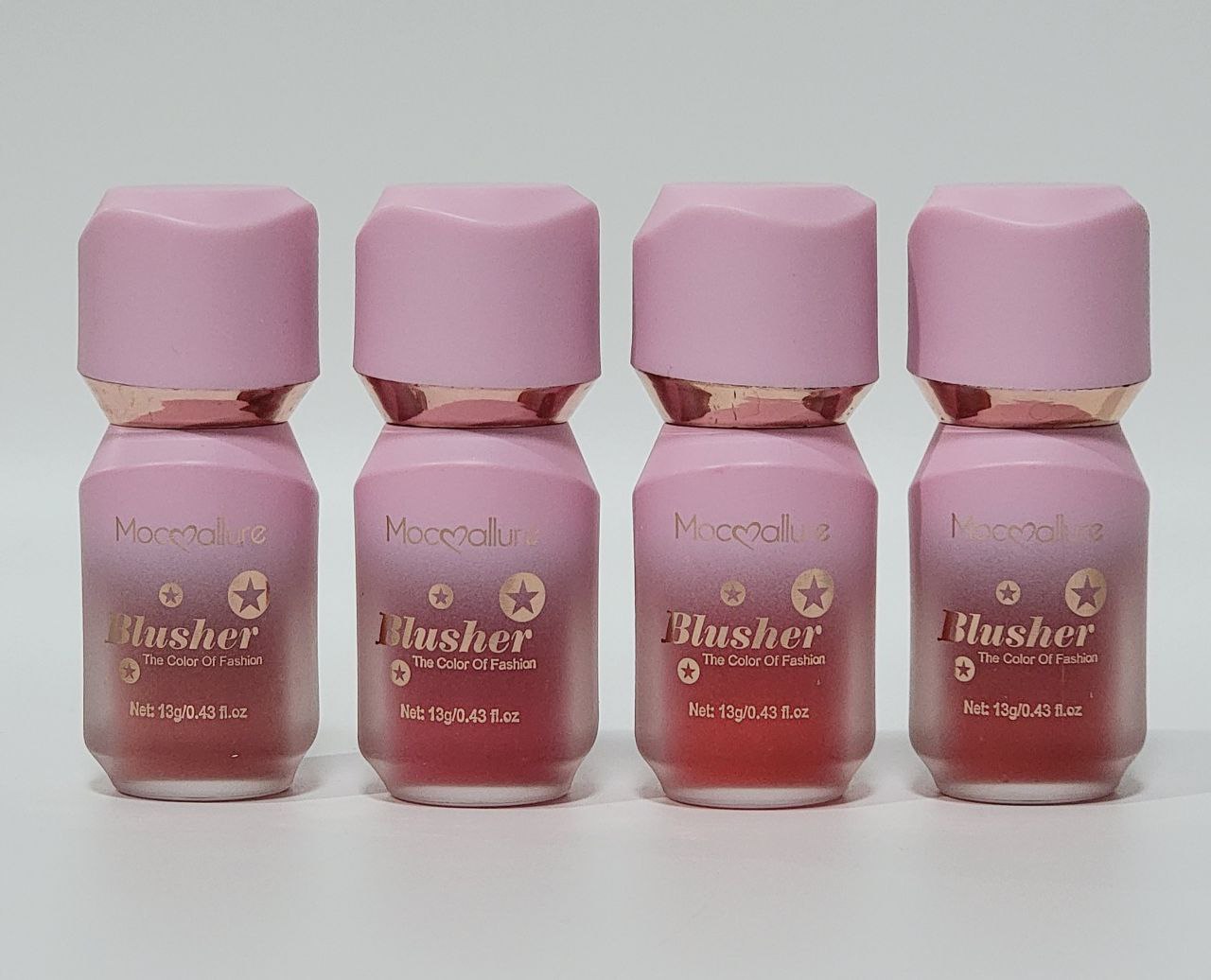 BLUSH RUBOR LIQUIDO DUPE SHEGLAM BLOOM 4 TONOS MOC ALLURE 13G
