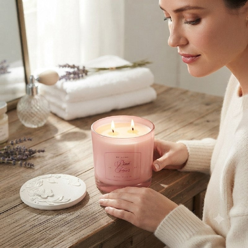 VELA AROMATICA ARTESANAL PINK FLEUR DW HOME 303G