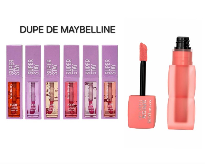 BRILLO LABIAL MISS BETTY 6G DUPE MAYBELLINE SUPERSTAY