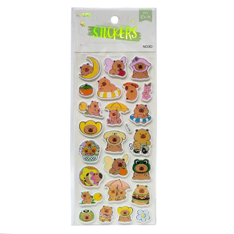 STICKERS DE DECORACION PEGATINAS DE CAPIBARA 3D