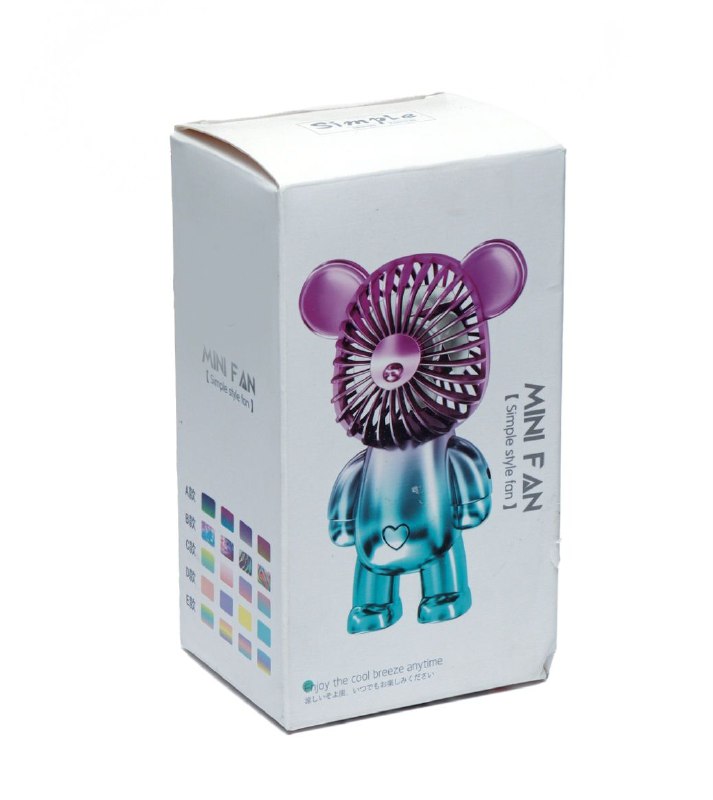VENTILADOR DE MANO O MESA RECARGABLE DE OSO MINI FAN 3 COLORES