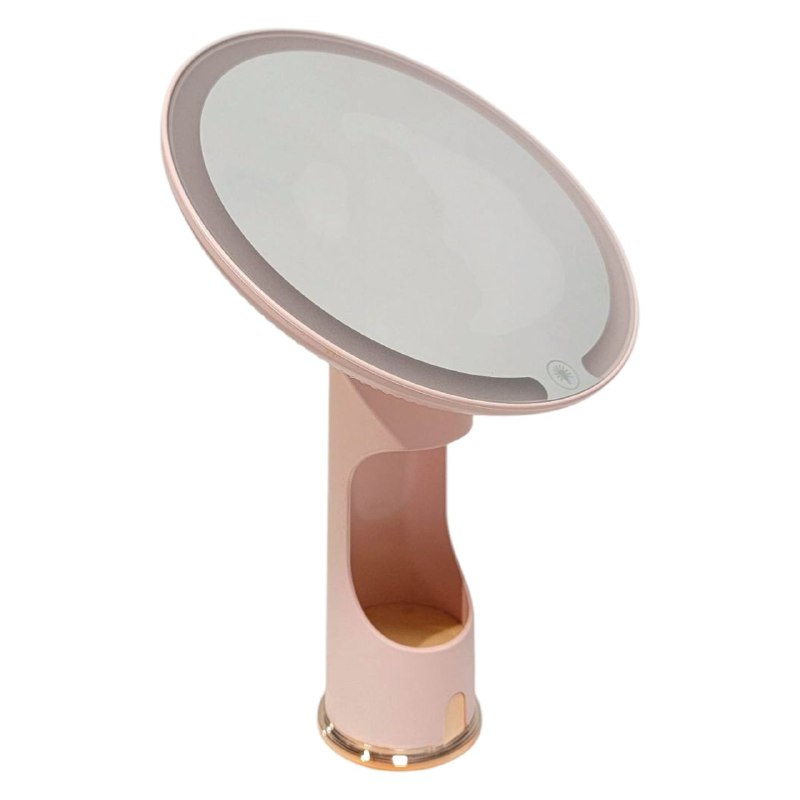 ESPEJO CON LUZ LED, IDEAL PARA MAQUILLAJE, 3 MODOS DE LUZ, LARGA DURACION ROSADO COSMETIC MIRROR