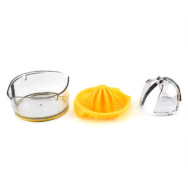 MAQUINA EXTRACTOR MANUAL DE JUEGOS CITRICOS DE PLASTICO CON CONTENEDOR FACIL DE LIMPIAR