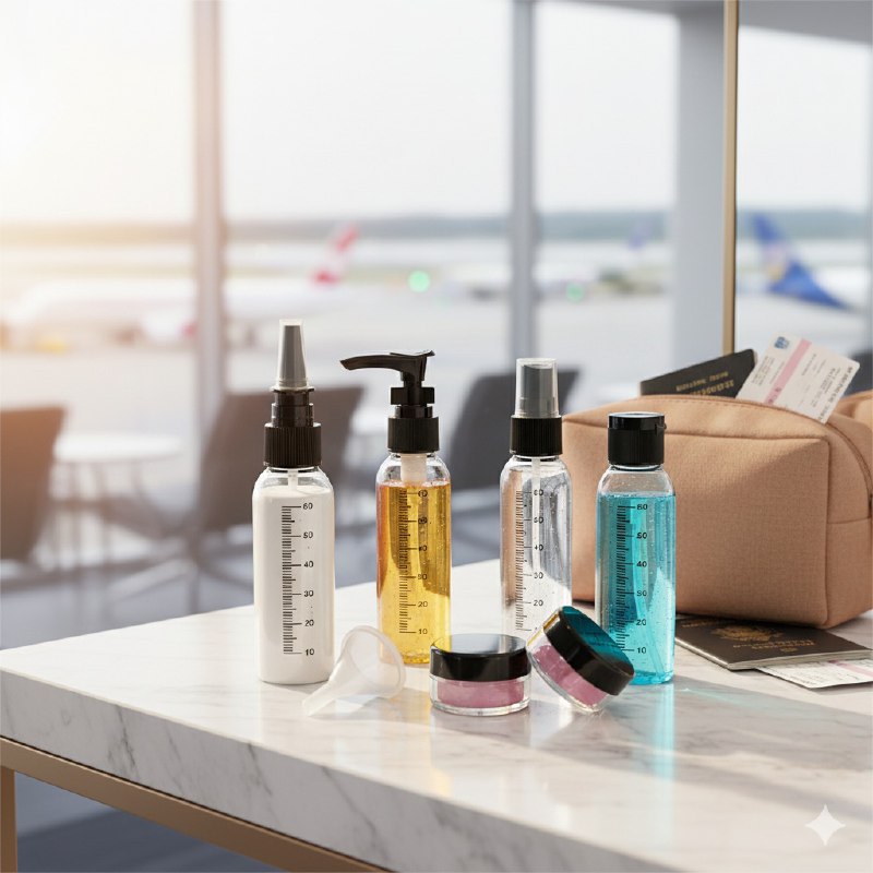 SET PARA VIAJAR DE BOTELLAS VACIAS 7PCS STAY BEAUTIFUL