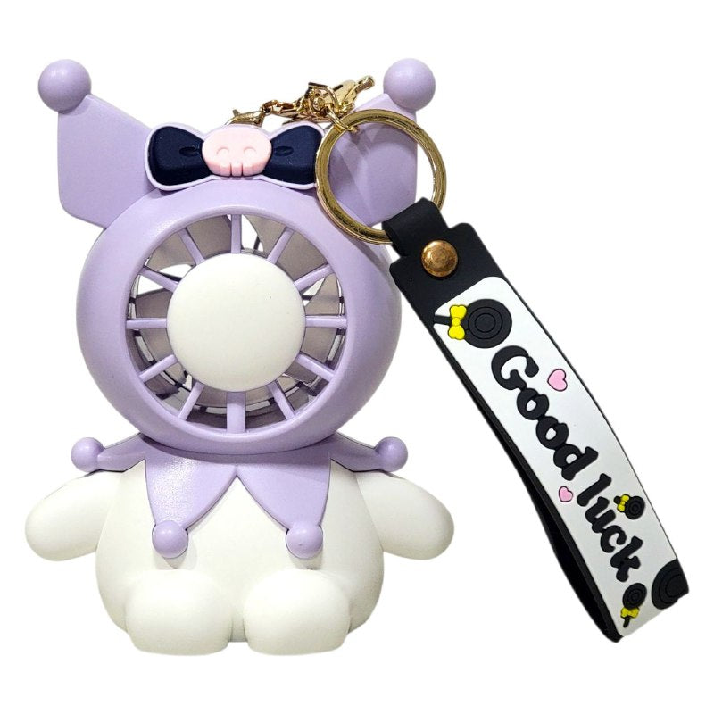 VENTILADOR DE MANO O MESA RECARGABLE CON LLAVERO KUROMI MINI FAN