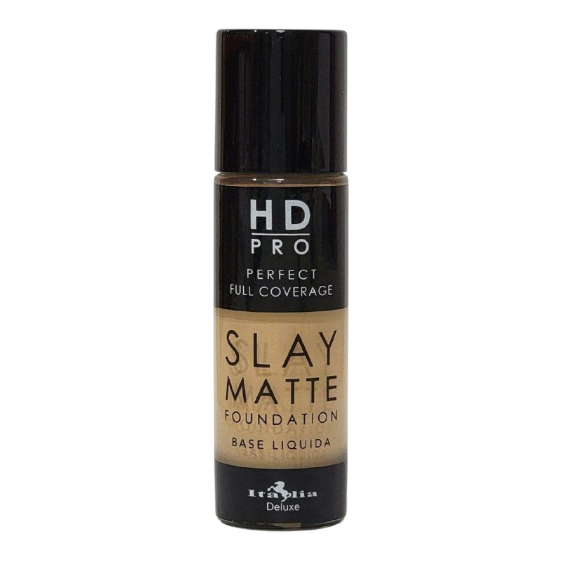 BASE DE MAQUILLAJE LIQUIDA LIVIANA LIBRE DE ACEITE ACABADO MATE TONO 18 PORCELAIN ITALIA DELUXE HD PRO PERFECT FULL COVERAGE SLAY MATTE 30ML
