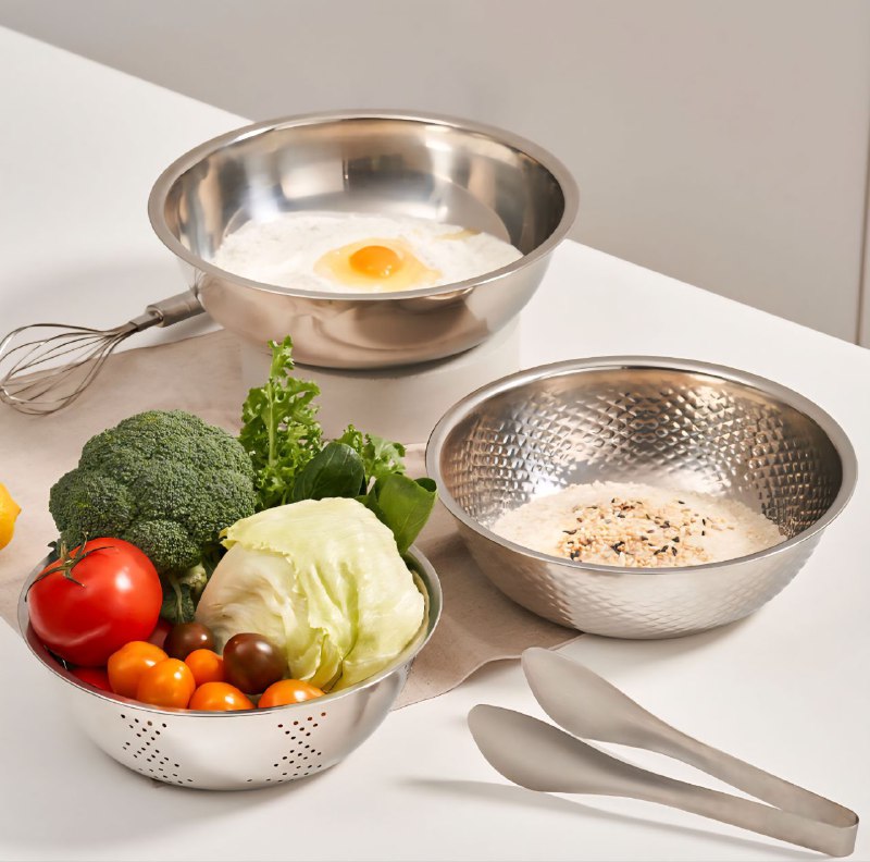 SET DE TAZONES DE ACERO INOXIDABLE 3PCS DECAKILA