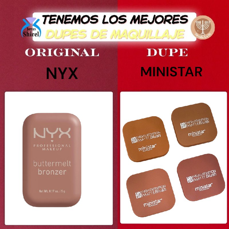 BLUSH MATTE DE ALTA DEFINICION DE LARGA DURACION MINNISTAR 8G DUPE DE NYX