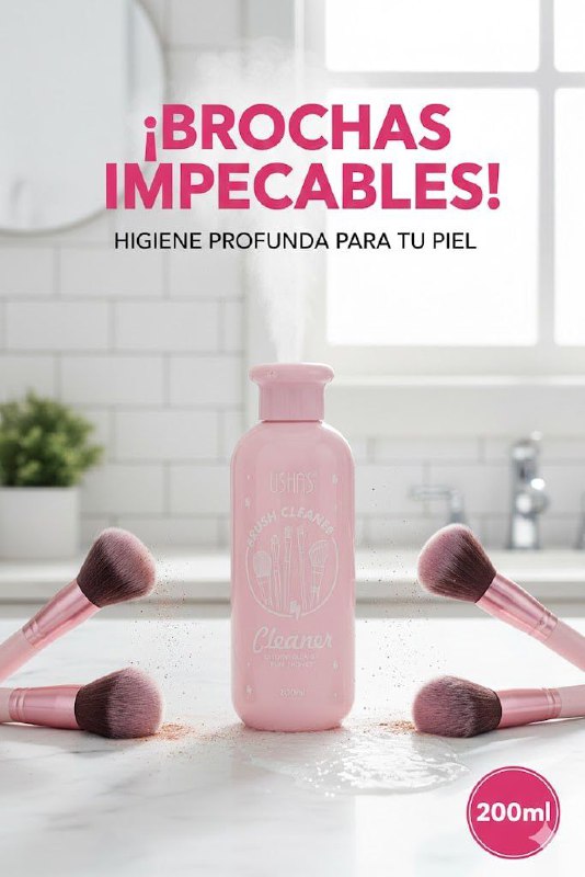 LIMPIADOR EN GEL DE CEPILLOS Y ESPONJAS DE MAQUILLAJE USHAS 200ML