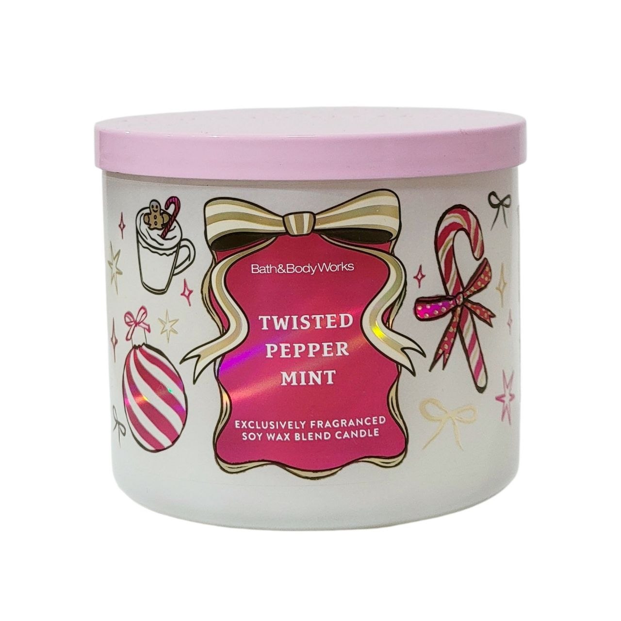 VELA AROMATICA TWISTED PEPPER MINT BATH & BODY WORKS 411G