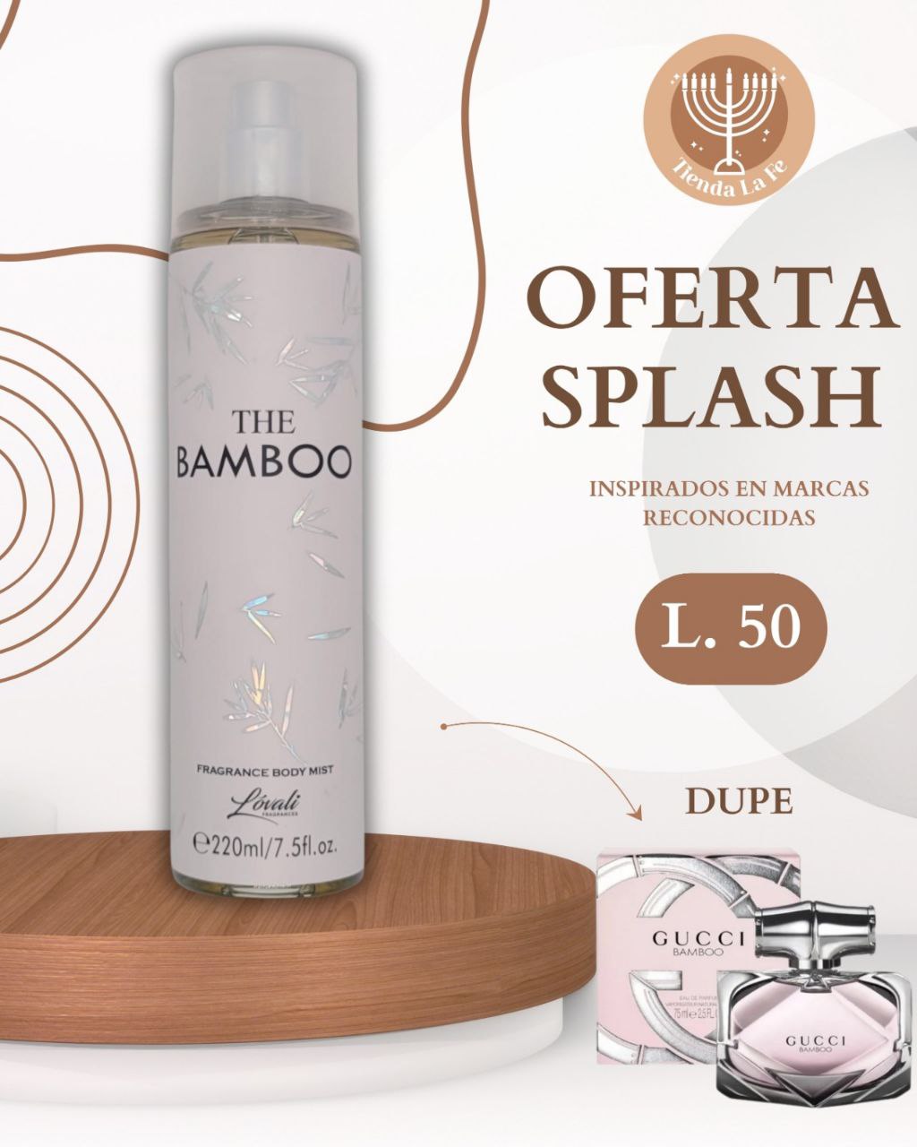 SPLASH LOVALI THE BAMBOO 220ML (M) (DUPE GUCCI BAMBOO EDP 75ML)