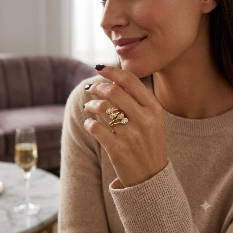 ANILLO DE ENCHAPE PARA DAMA TALLA AJUSTABLE