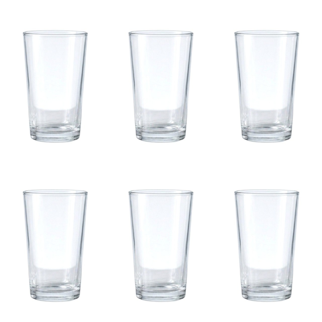 SET DE VASOS DE VIDRIO PREMIUM PARA MESA 6UND PASABAHCE