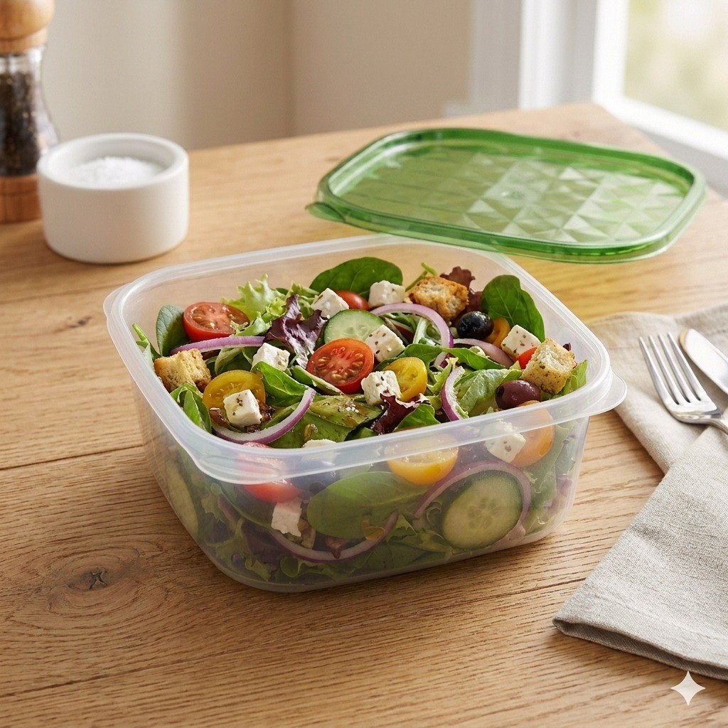 SET DE RECIPIENTES PANAS PARA ALIMENTOS DE PLASTICO 3PCS DUOAO 17X17X8CM