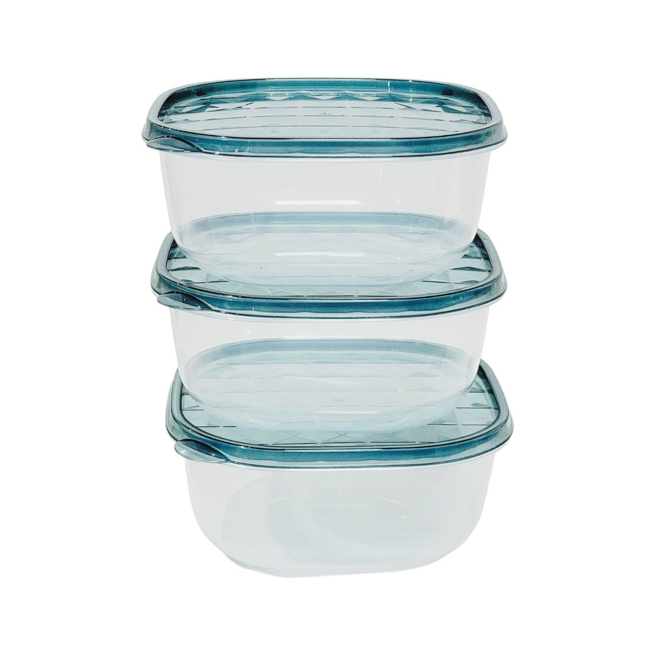 SET DE RECIPIENTES PANAS PARA ALIMENTOS DE PLASTICO 3PCS DUOAO 17X17X8CM
