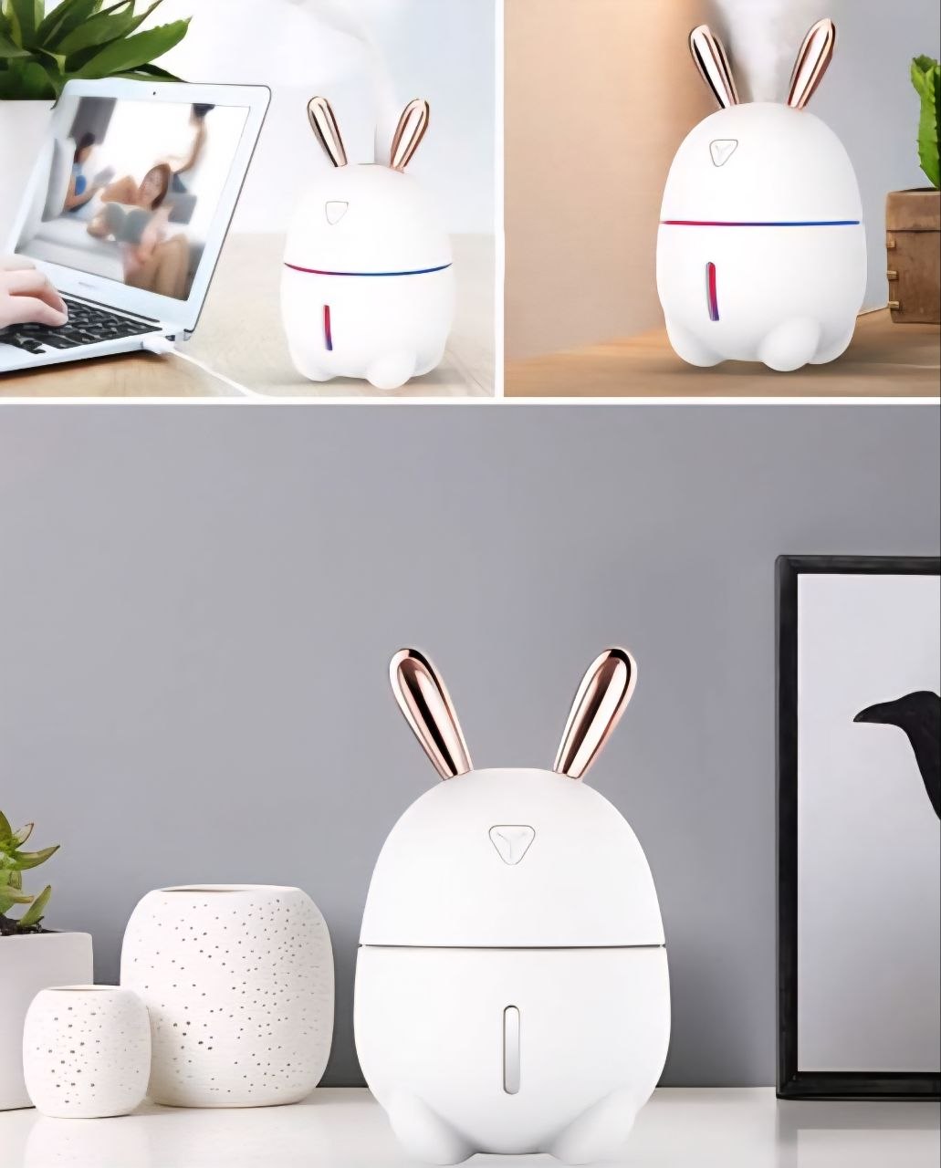 HUMIFICADOR PORTATIL CON FORMA DE CONEJO 200ML