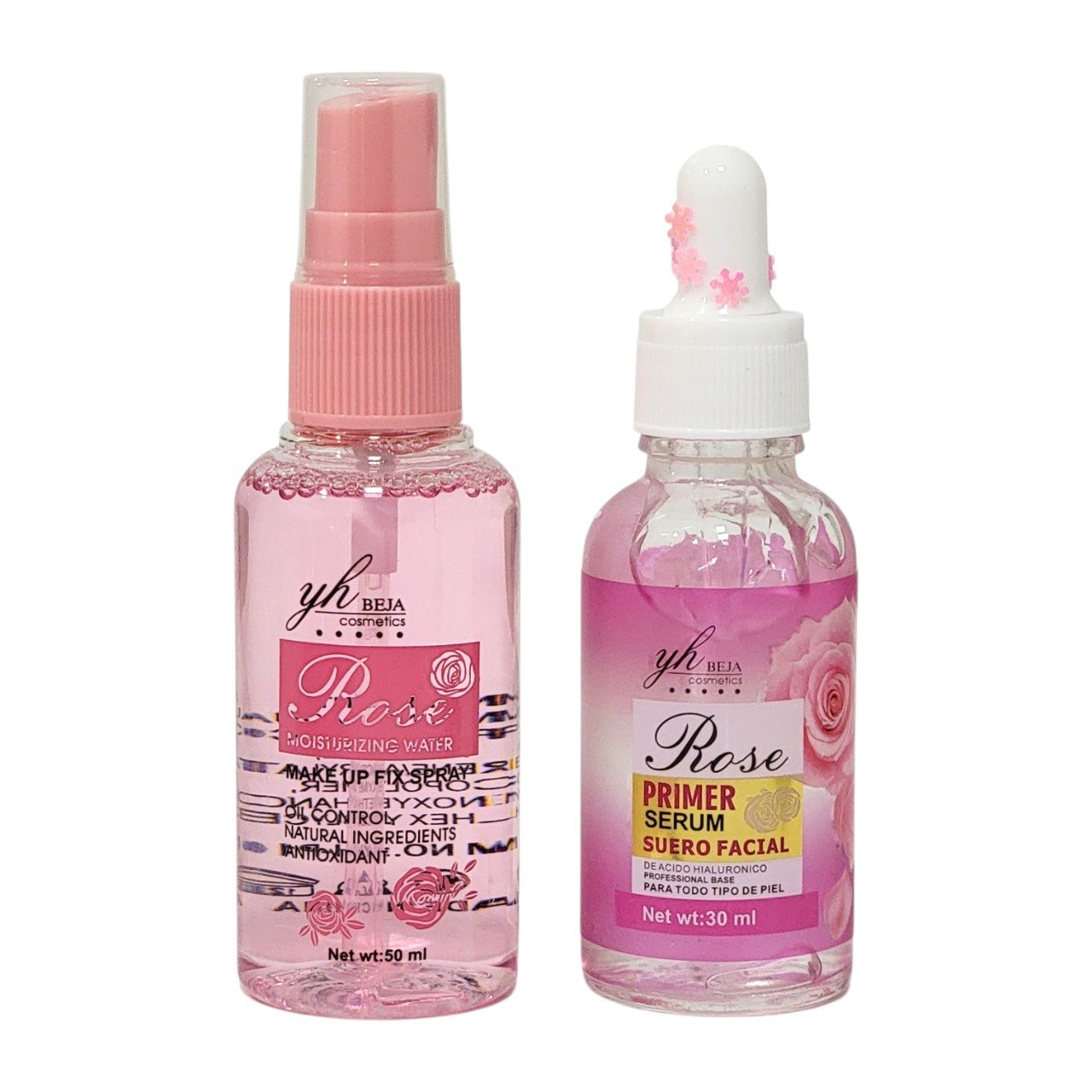 FIJADOR DE MAQUILLAJE Y SUERO FACIAL CON ACIDO HIALURONICO YH BEJA COSMETICS