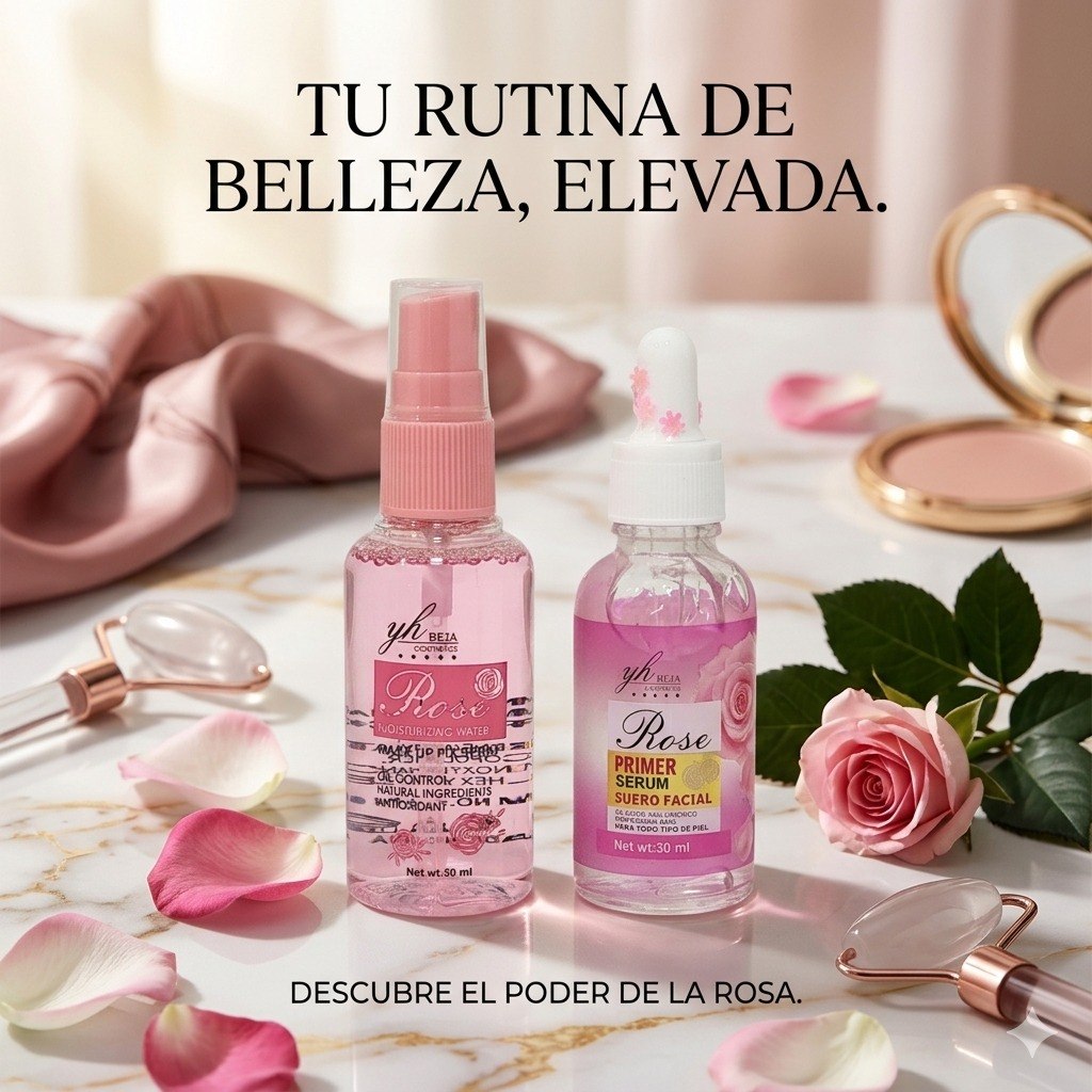FIJADOR DE MAQUILLAJE Y SUERO FACIAL CON ACIDO HIALURONICO YH BEJA COSMETICS