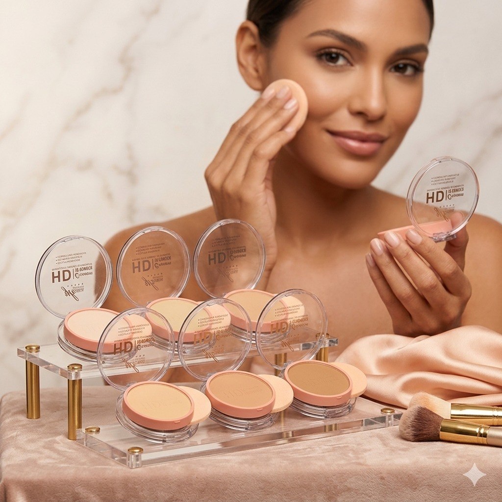 BASE DE MAQUILLAJE DE CREMA A POLVO 6 TONOS YH BEJA COSMETICS 11G