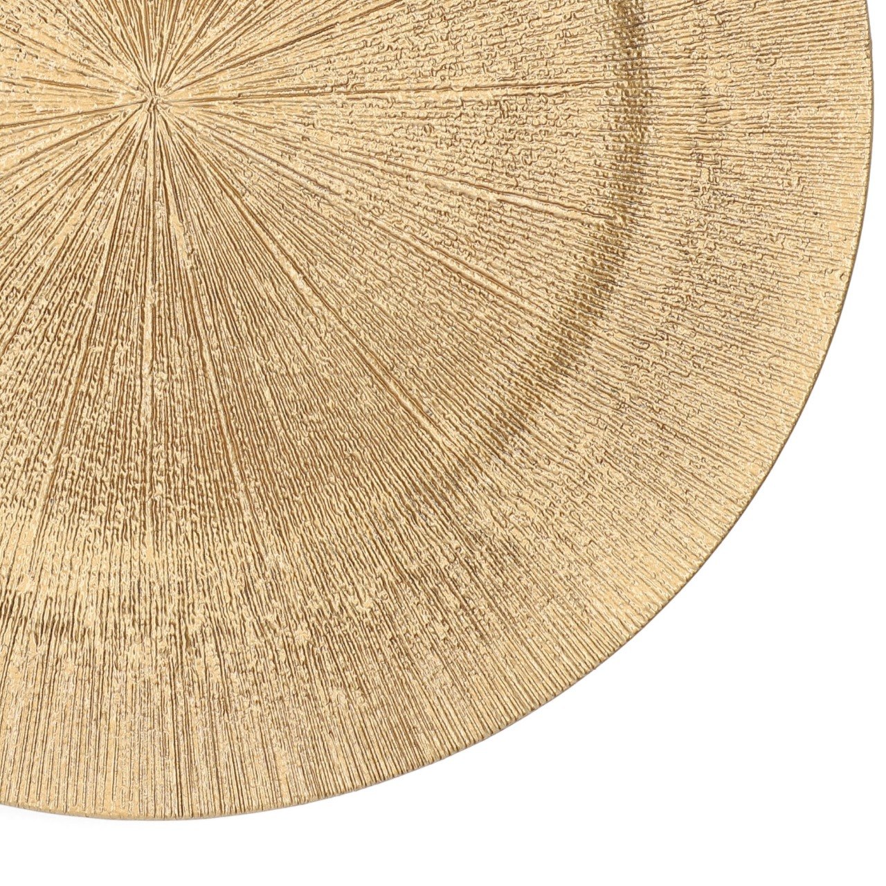 PLATO DE CARGA DECORATIVO DORADO DE PLASTICO 32CM