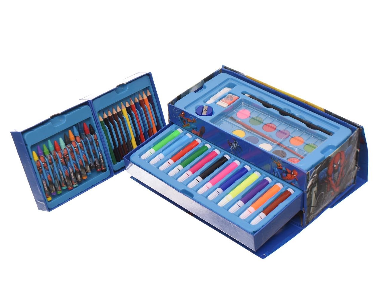 ESTUCHE DE ARTE INFANTIL CON DISEÑO DE SPIDER MAN 54PCS