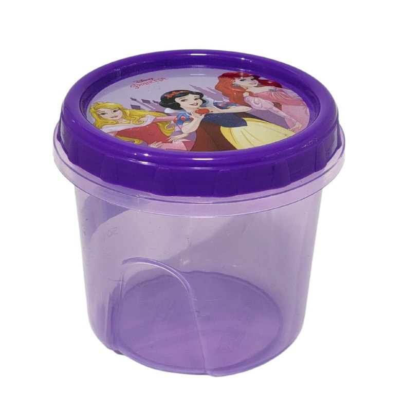 RECIPIENTE PANA PARA ALIMENTOS PARA NIÑAS CON DISEÑO DE PRINCESAS DE DISNEY 11X10CM