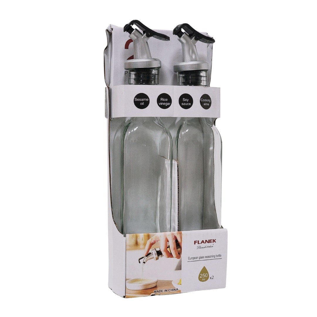 BOTELLAS DISPENSADORAS DE ACEITE Y VINAGRA DE PRECISION FLANEK 250ML