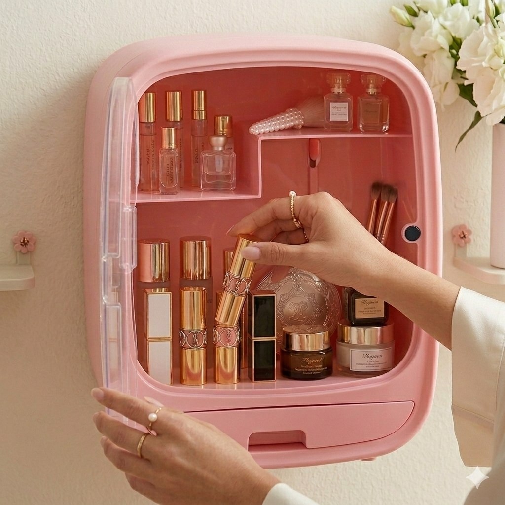 ORGANIZADOR ESTUCHE DE COSMETICOS DE PARED 13x4x11CM