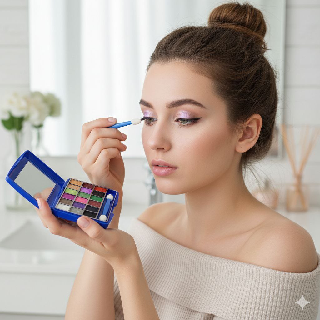 PALETA DE SOMBRAS DE OJOS CON EFECTO MATE 10 PALETAS DE 18 TONOS YH BEJA COSMETICS  6X10X14CM