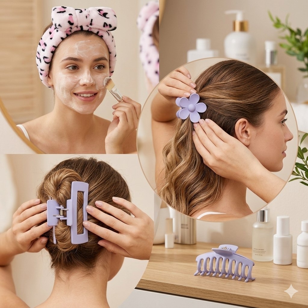 SET DE CUIDADO PERSONAL DE DIADEMAS Y ACCESORIOS DE BELLEZA 4PCS SWEETBEAUTY