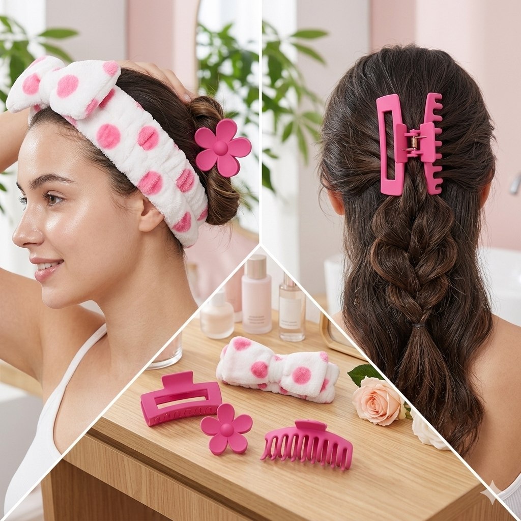 SET DE CUIDADO PERSONAL DE DIADEMAS Y ACCESORIOS DE BELLEZA 4PCS SWEETBEAUTY