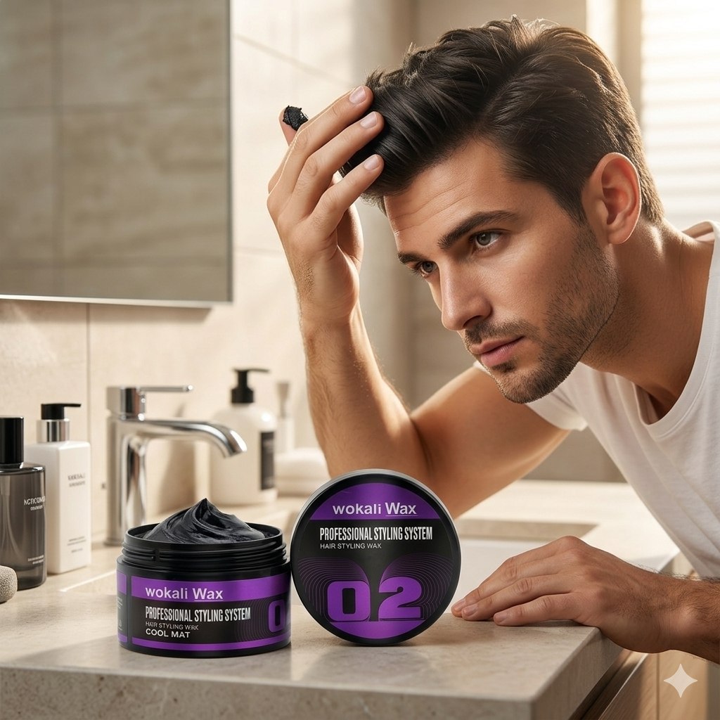 CERA PARA EL CABELLO DE ALTA FIJACION ACABADO SEMI-MATE WOKALI WAX 130G
