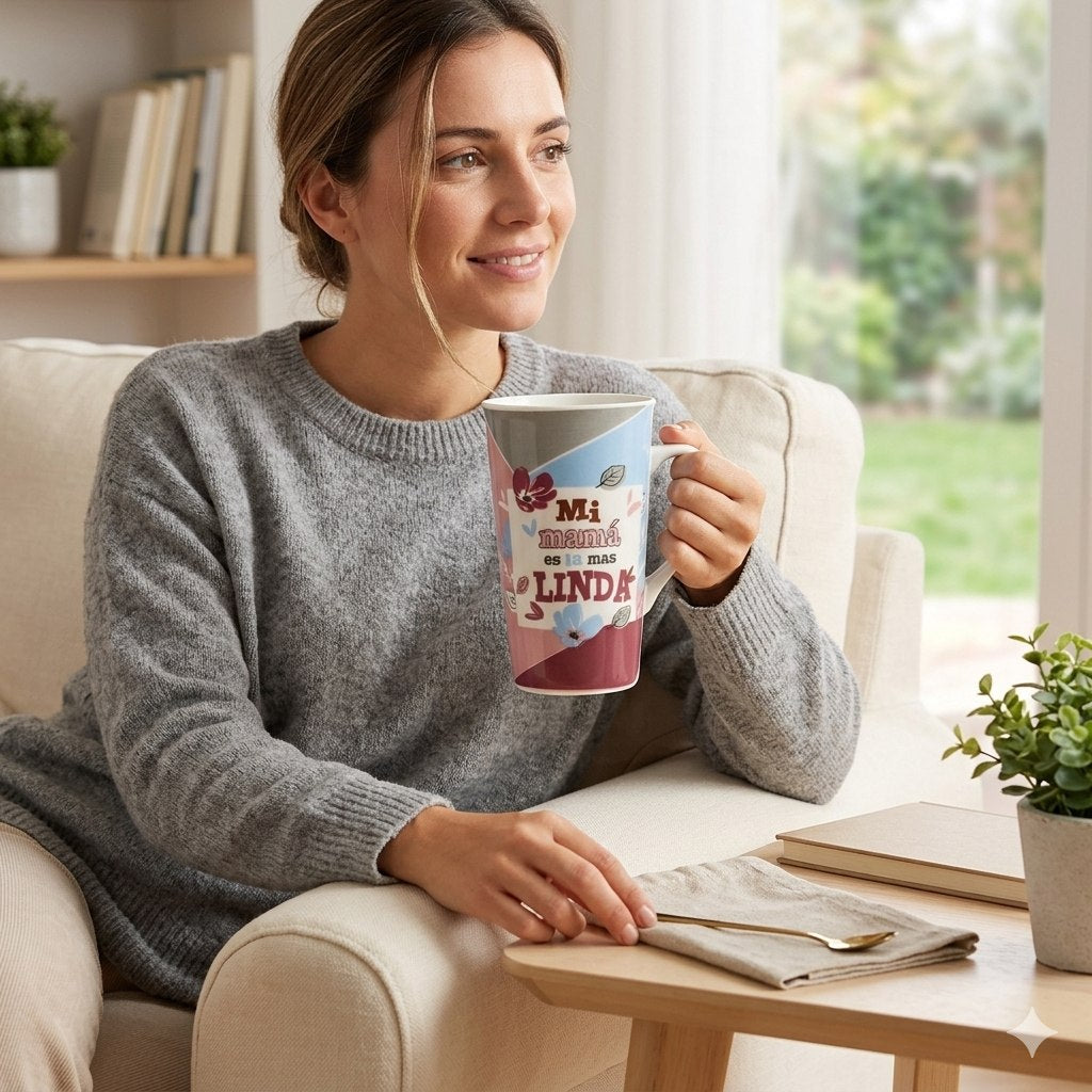 SET DE TAZA DE REGALO PARA MAMA CON CUCHARA DE LUJO
