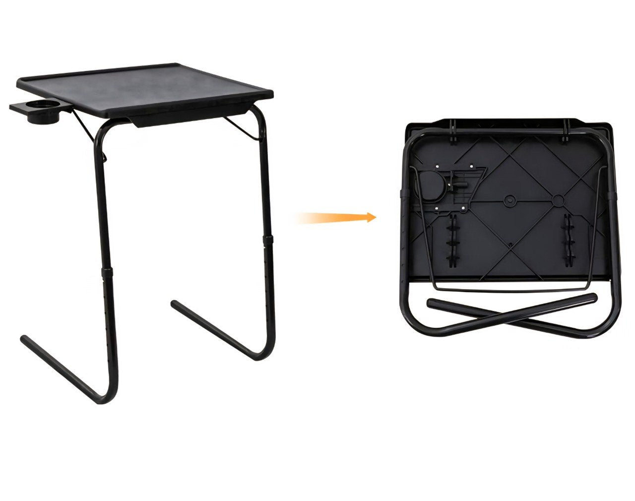 MESA AUXILIAR PLEDABLE PERSONAL CON SUPERFICIE DE POLIMERO Y ESTRUCTURA DE ACERO 6 ALTURAS