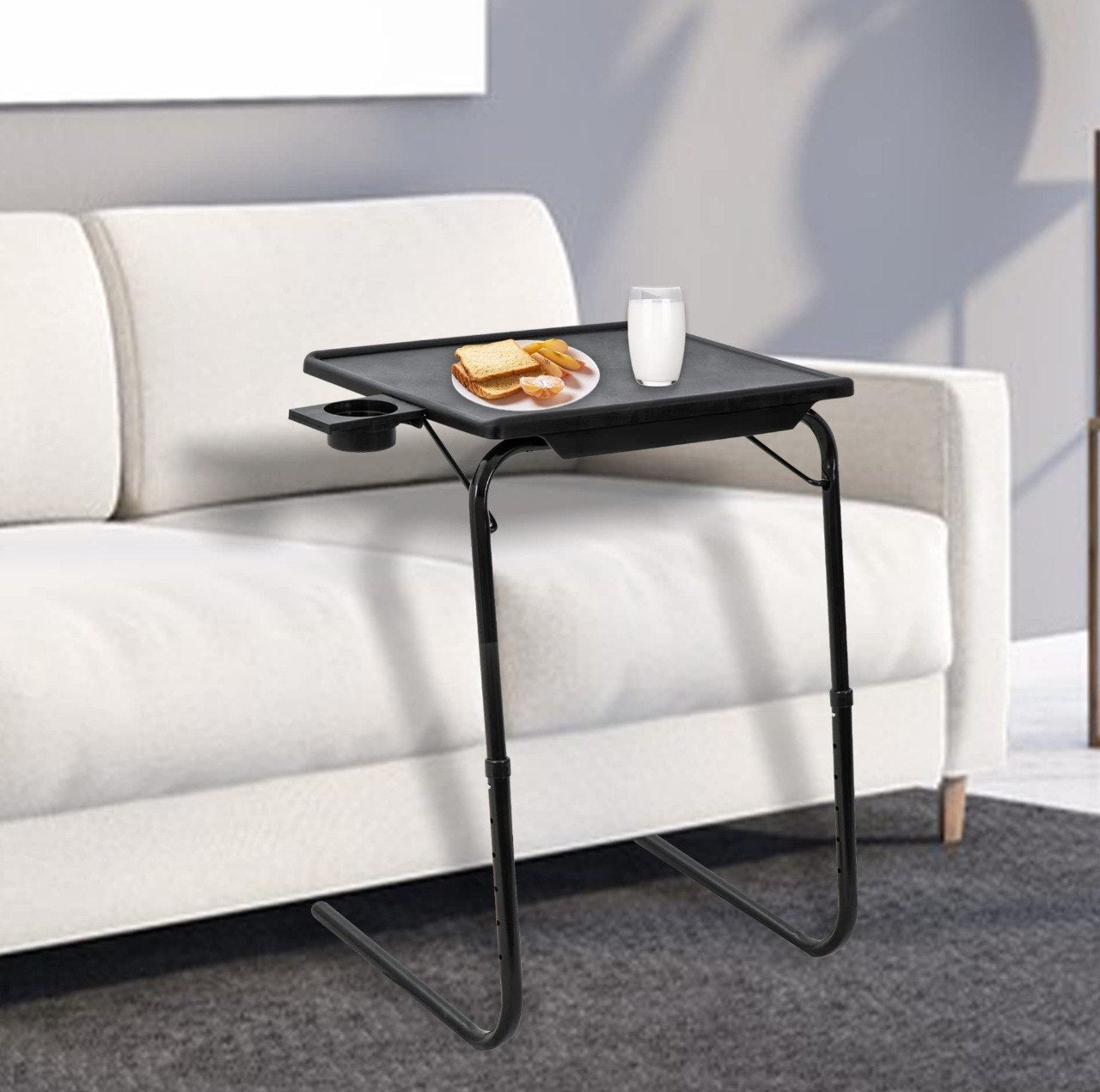 MESA AUXILIAR PLEDABLE PERSONAL CON SUPERFICIE DE POLIMERO Y ESTRUCTURA DE ACERO 6 ALTURAS