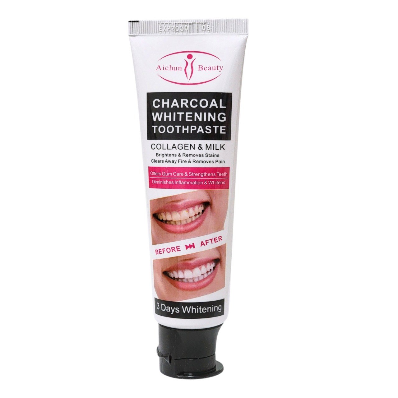 PASTA DENTAL BLANQUEADORA DE CARBÓN AICHUN BEAUTY 100ML