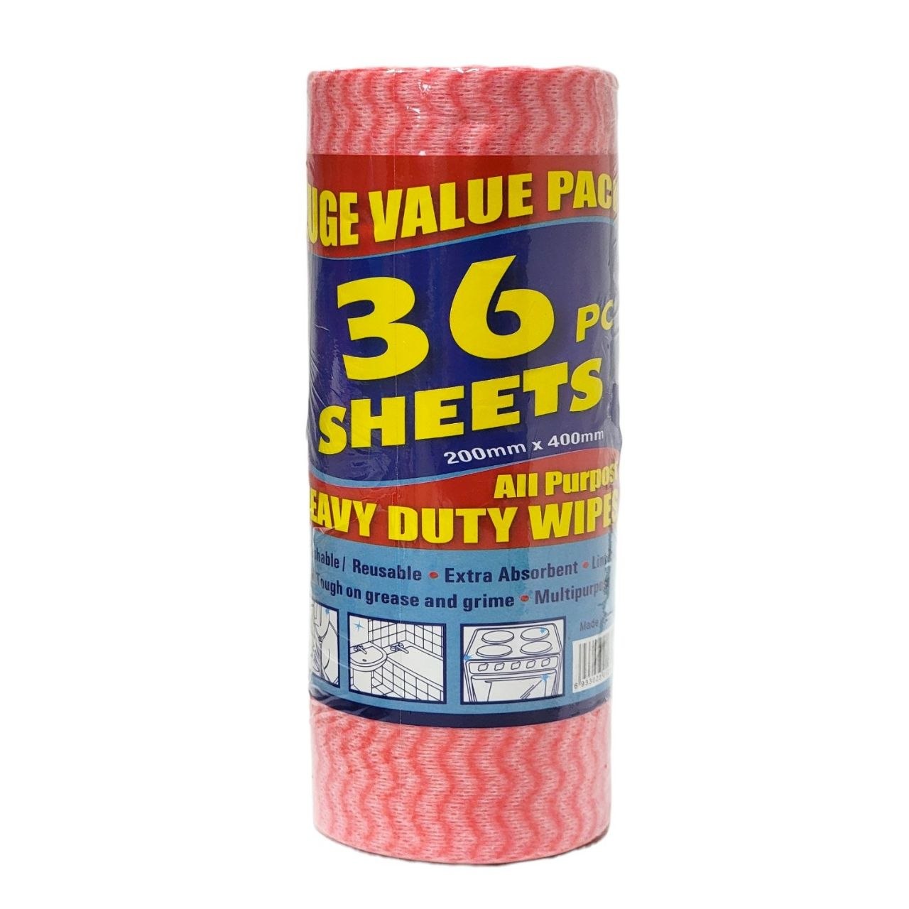 ROLLO DE TOALLAS MULTIUSOS REUTILIZABLES ATRAPAPOLVO ANTIRAYADURAS Y ABSORBENTES 36UND 20X30