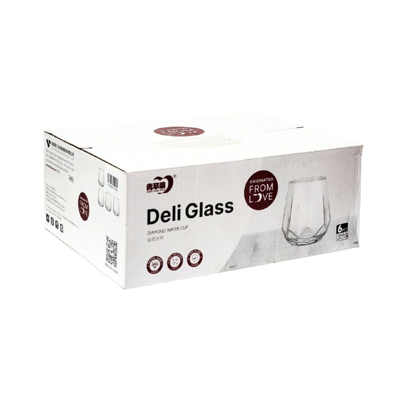 SET DE VASOS DE VIDRIO ELEGANTES 6PCS DELI GLASS