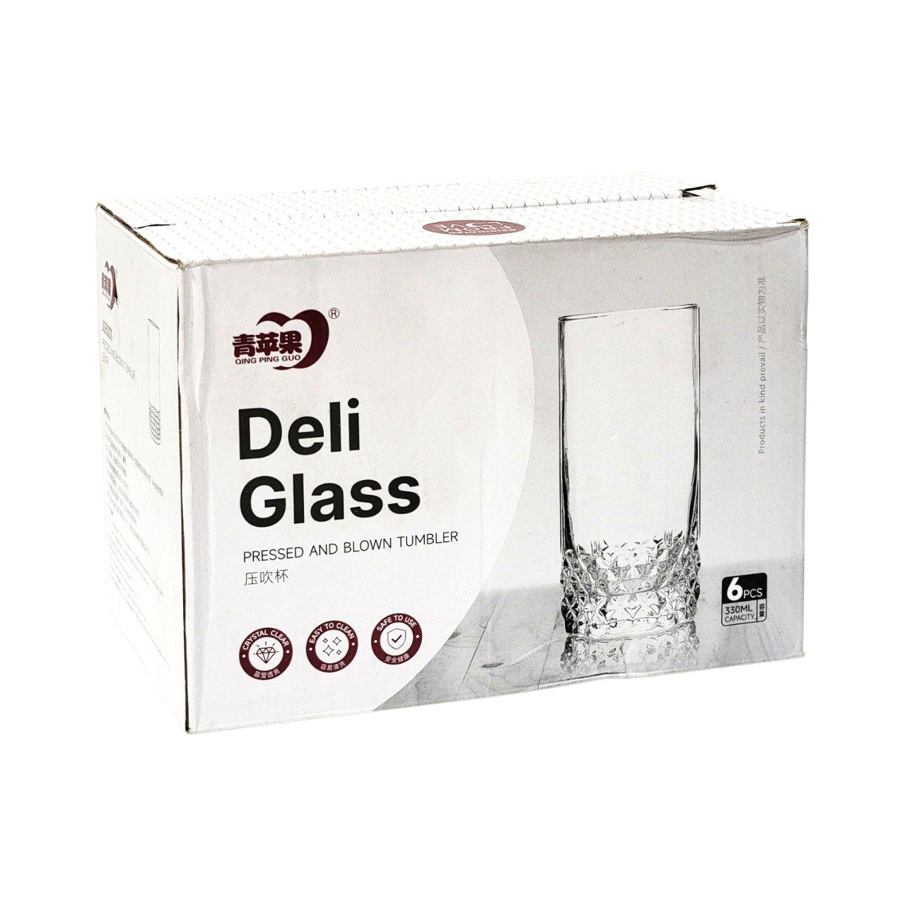SET DE VASOS DE VIDRIO ELEGANTES 6PCS DELI GLASS