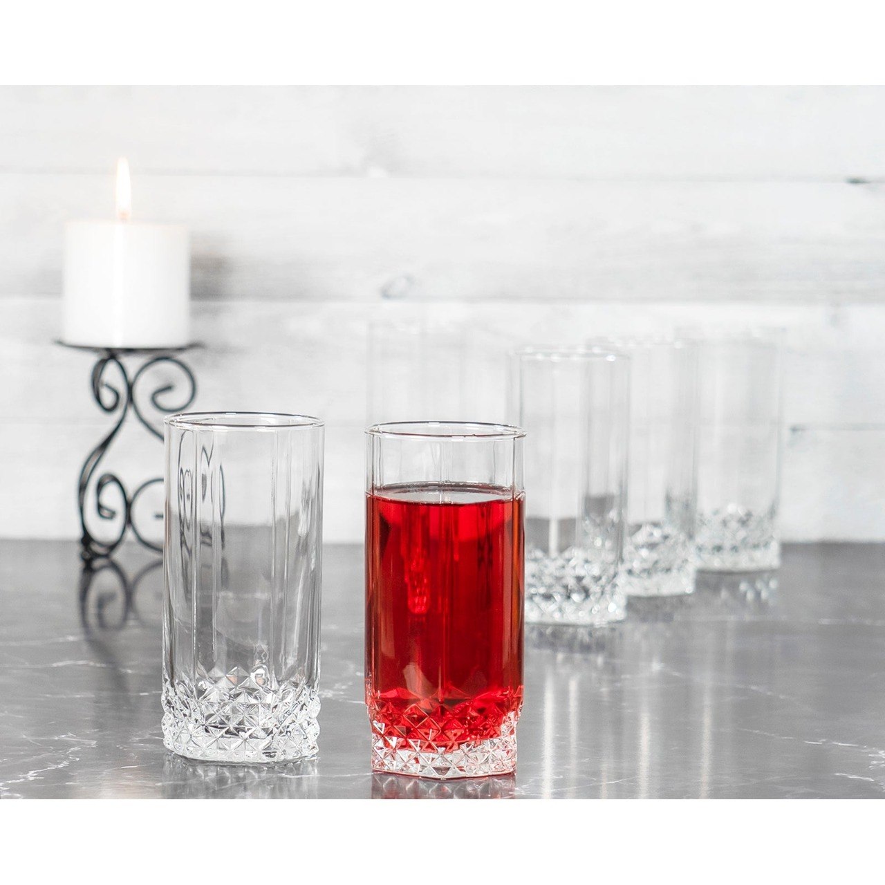 SET DE VASOS DE VIDRIO ELEGANTES 6PCS DELI GLASS