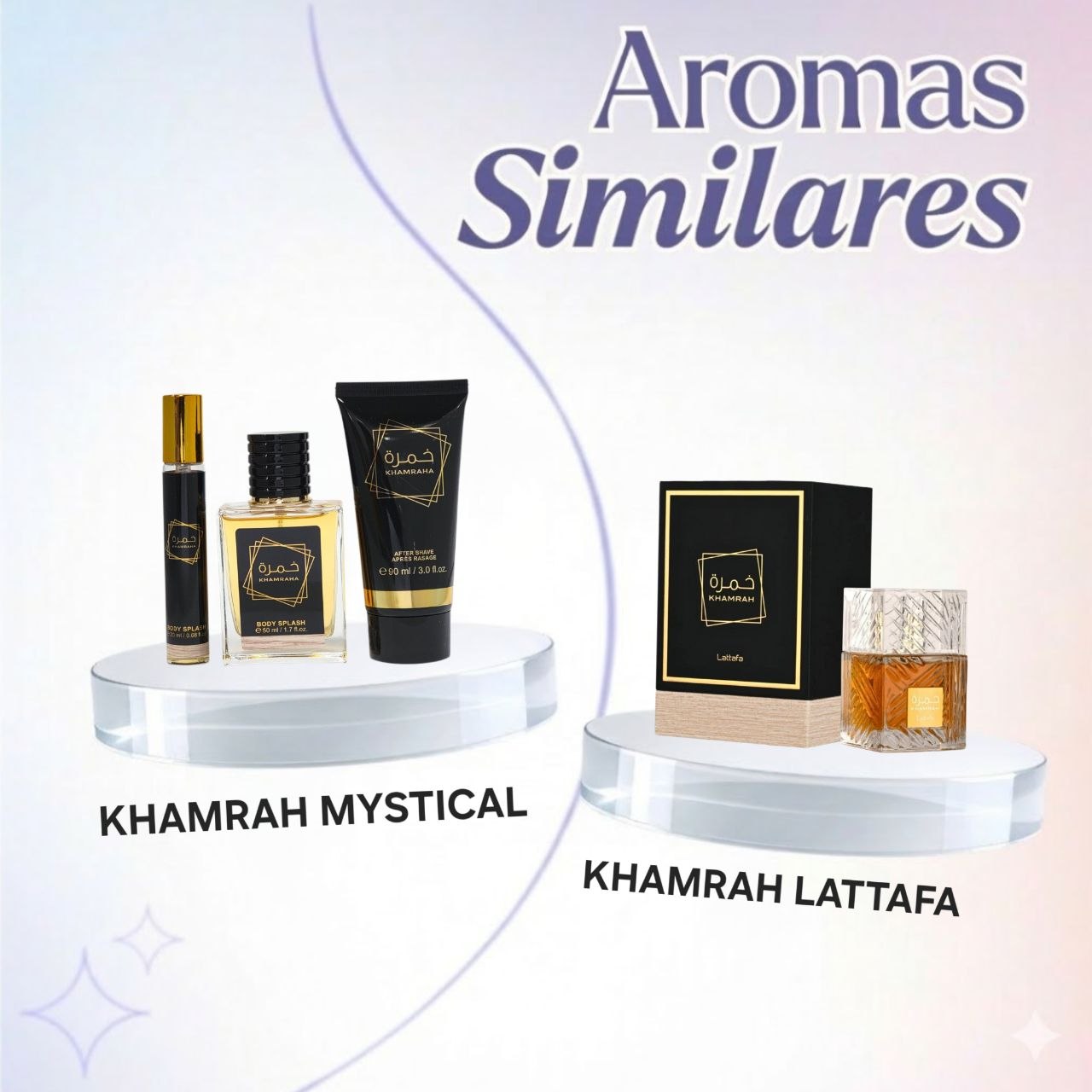 SET MYSTICAL KHAMRAHA SPLASH 50ML SPLASH 20ML AFTER SHAVE 90ML (H) (AROMA SIMILAR A LATTAFA KHAMRAH)