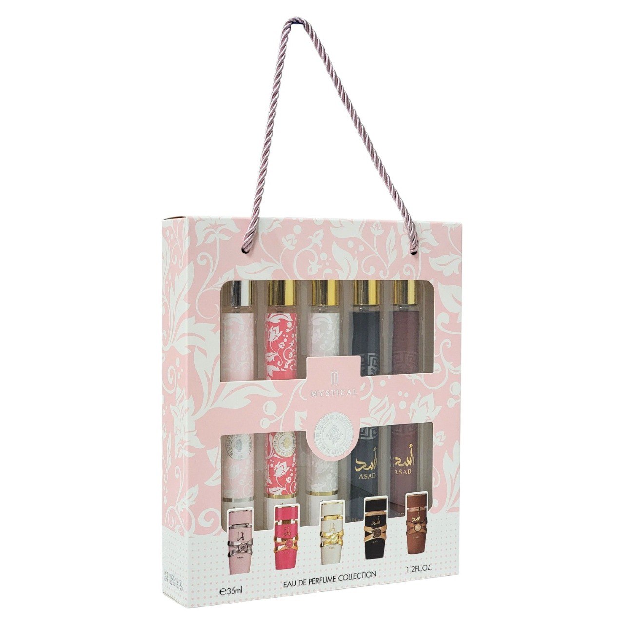SET PERFUME EN TUBO PARA DAMA MYSTICAL EDP (M) 35ML X 5PCS (INSPIRADO EN LATTAFA YARA)