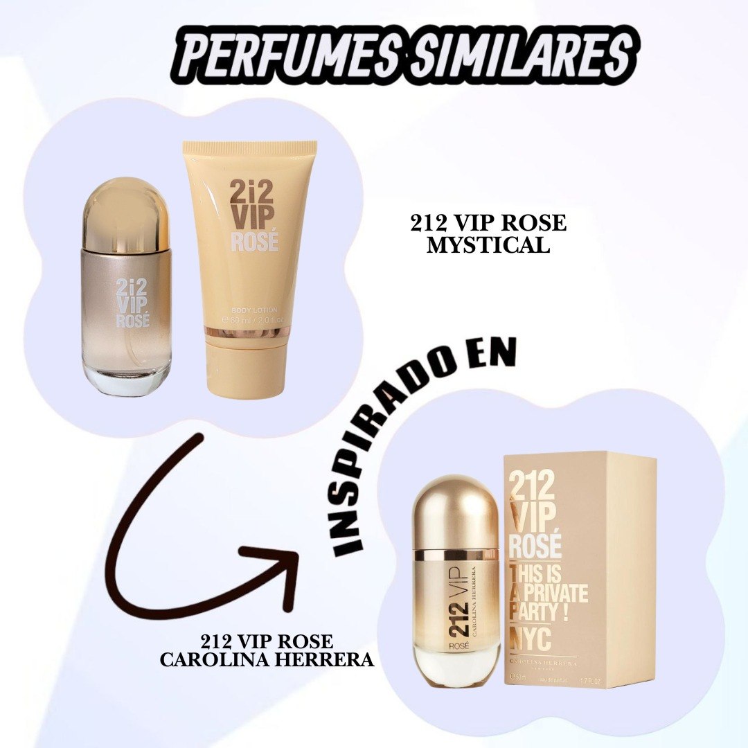 SET MYSTICAL 2i2 VIP ROSE EDP 30ML CREMA CORPORAL 60ML (M) (AROMA SIMILAR A CAROLINA HERRERA 212 VIP ROSE)
