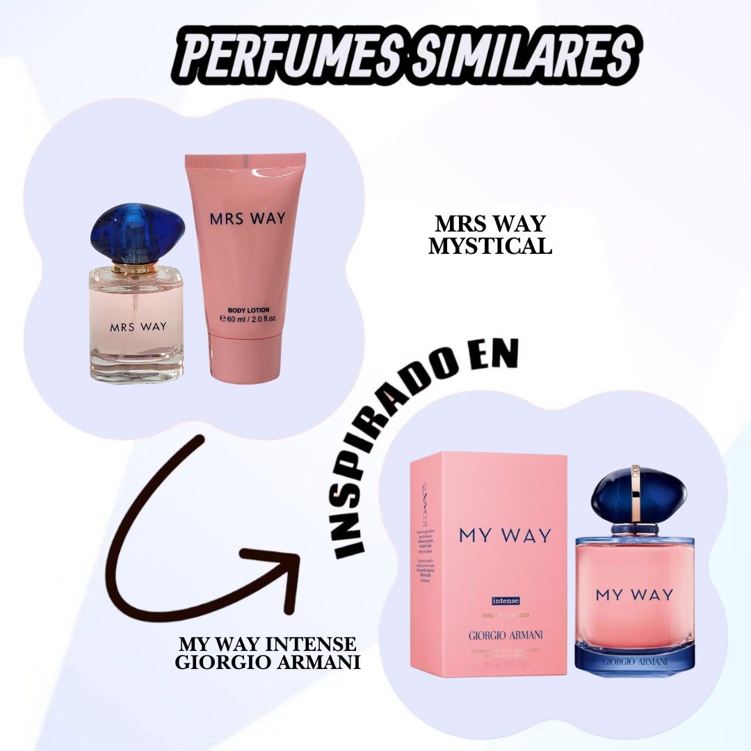 SET MYSTICAL MRS WAY EDP 30ML CREMA CORPORAL 60ML (M) (AROMA SIMILAR A GIORGIO ARMANI MY WAY INTENSE)