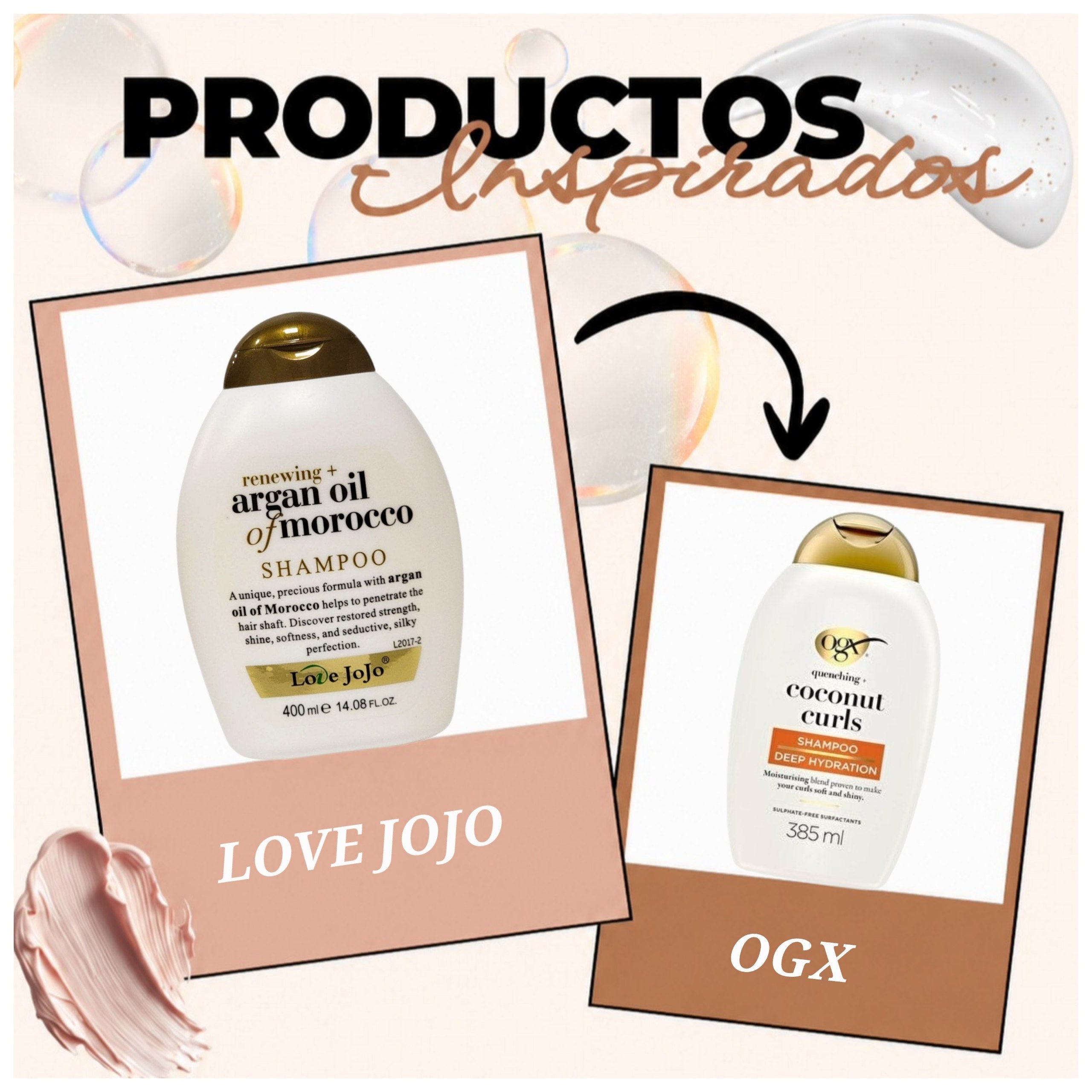 SHAMPOO RENOVADOR Y NUTRICION PROFUNDA CON ACEITE DE ARGAN DE MARRUECOS LOVE JOJO 400ML
