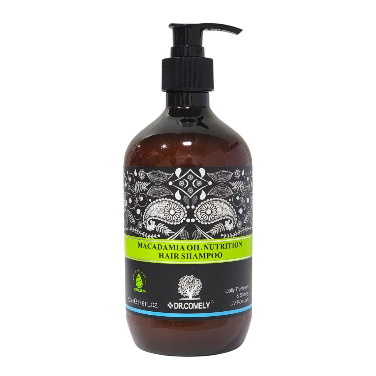 SHAMPOO PARA BRILLO Y PROTECCION DE ACEITE DE NUEZ DE MACADAMIA DR. COMELY 500ML